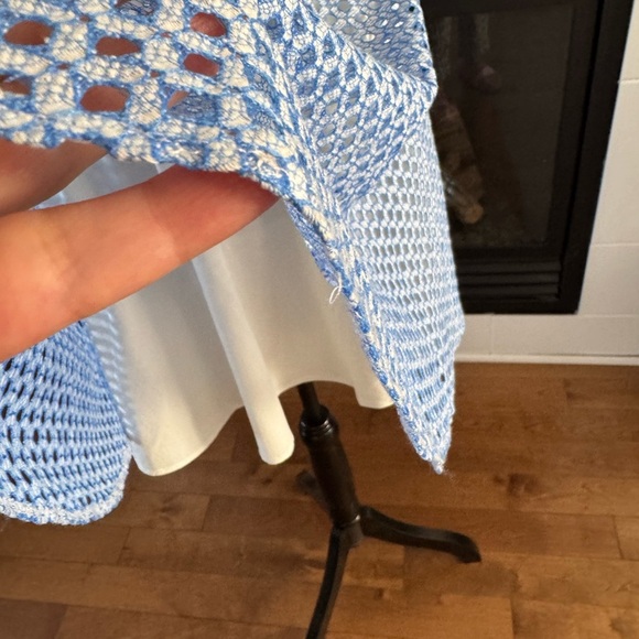 Beautiful Blue Pleated Skater Mini Skirt - Picture 4 of 7